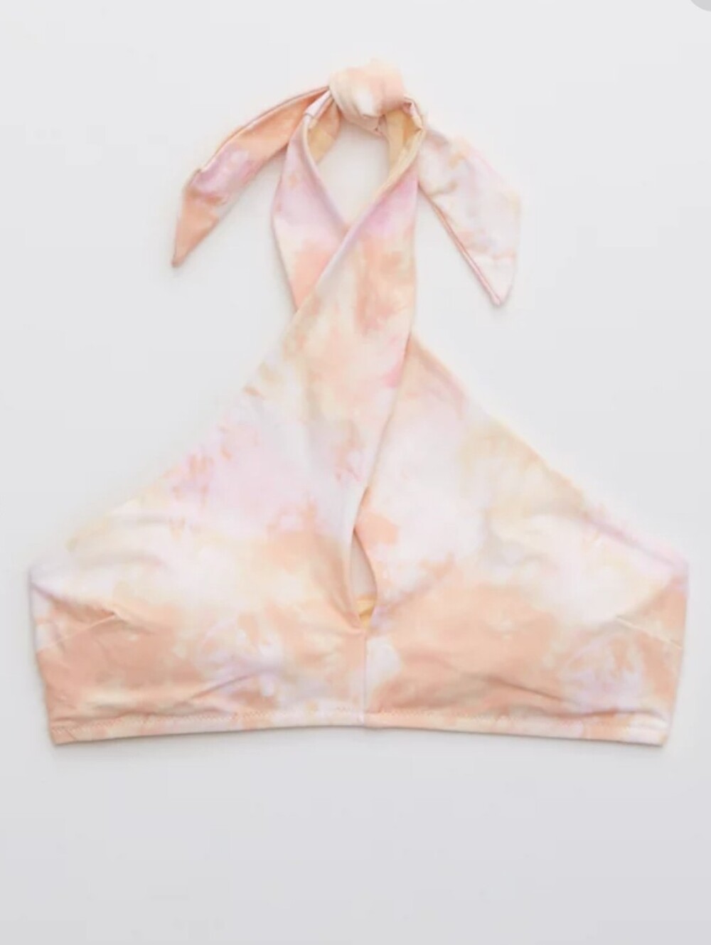 NWT Aerie Crossover Keyhole Halter Bikini Top